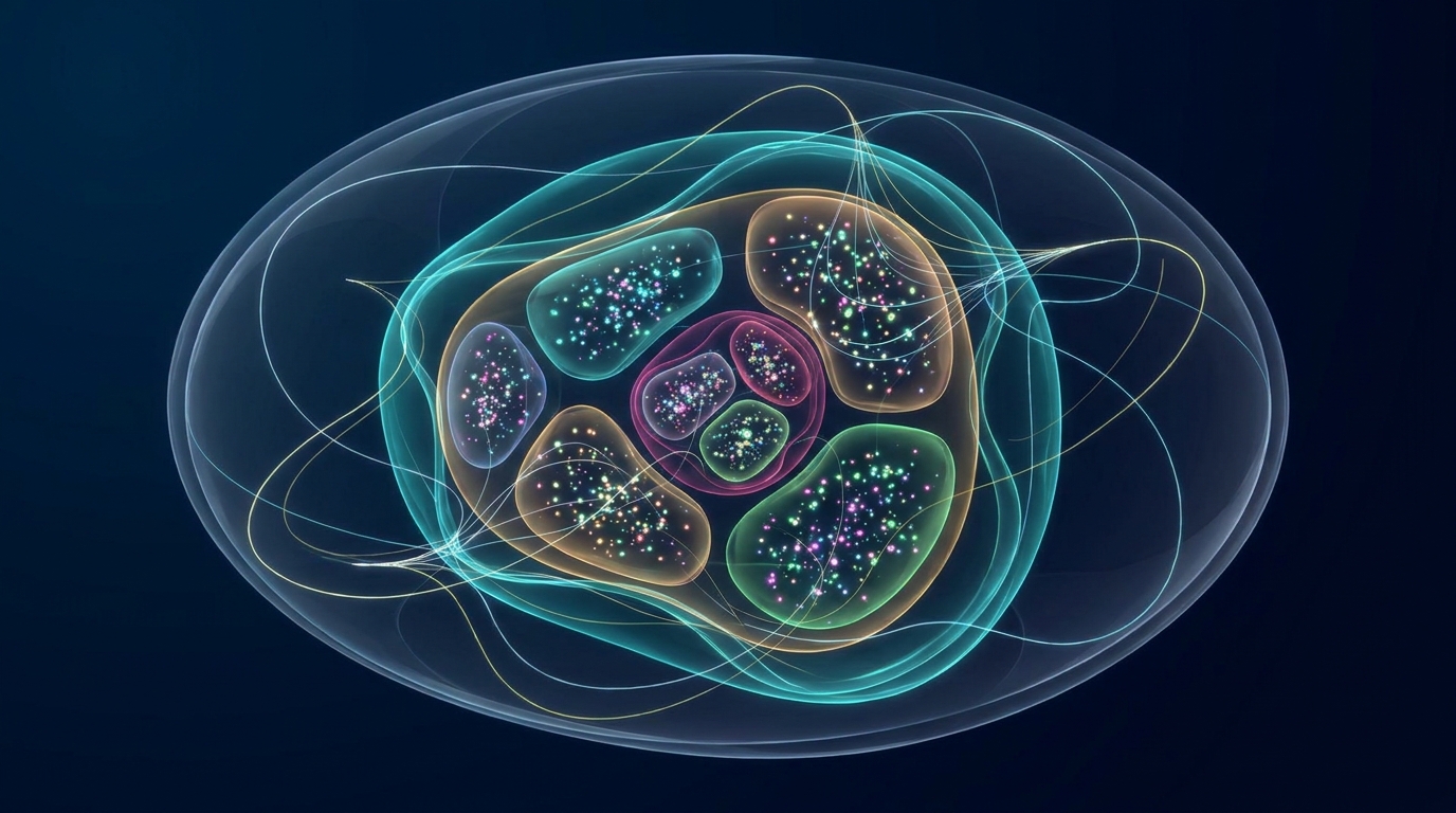 Nested hierarchy from individual cells up to regions, samples and one patient container