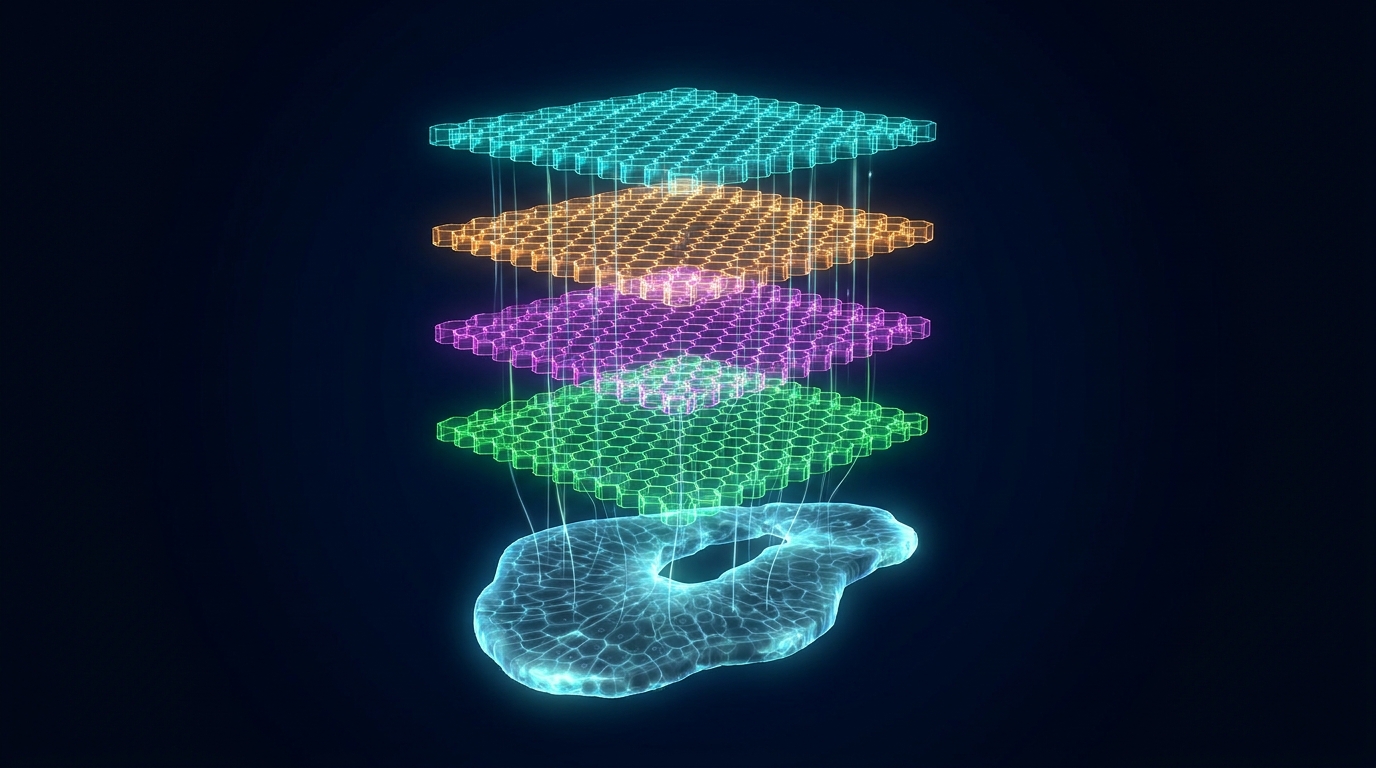Four stacked information layers of tissue location, cell identity, functional state and spatial relation in panel design